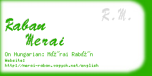raban merai business card